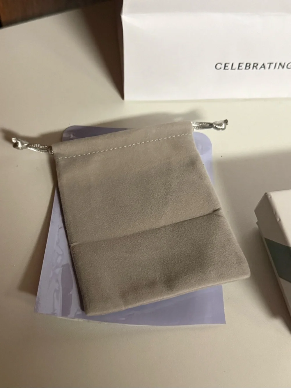 Nordstrom gift bag with jewelry box and pouch
